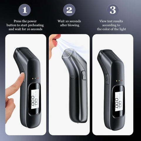 Image of Etilometro Alcol Test Portatile Digitale Professionale Ricaricabile - Offershop.it