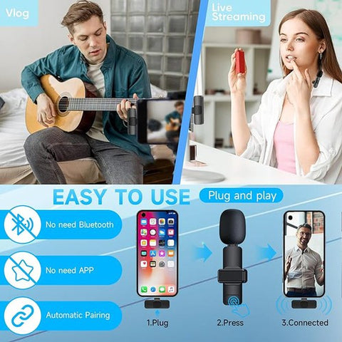 Image of Mini Microfono Wireless Type C USB per Android Registrazione Video - Offershop.it