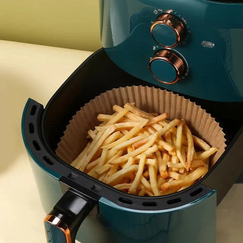 Carta Forno Friggitrice Aria 100 Pezzi 20cm Marrone Tonda Microonde Monouso - Offershop.it