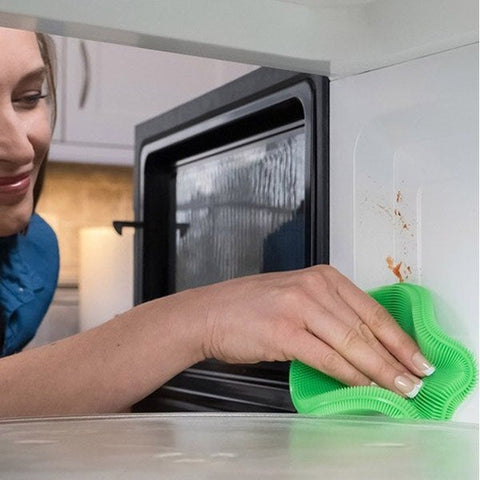 Image of Spugna Presina Silicone Multiuso 3 Pezzi Spazzola Cucina Bagno Flessibile - Offershop.it