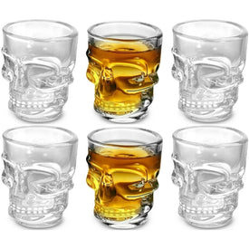 Set 6 Bicchierini in Vetro con Teschio per Whisky Vodka Liquore Grappa Shot - Offershop.it
