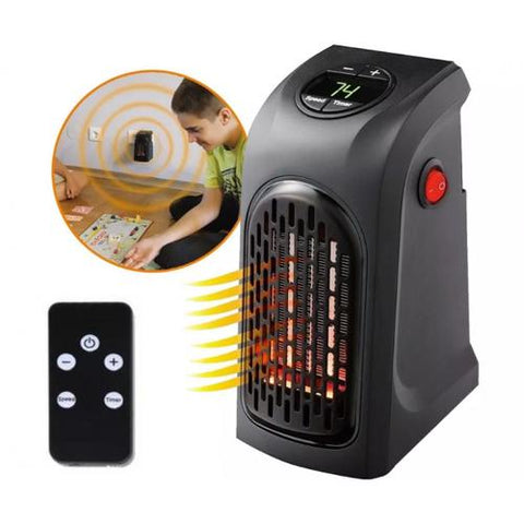 Image of Mini Stufa Elettrica Muro 400W Display Digitale Telecomando 15/32 gradi - Offershop.it