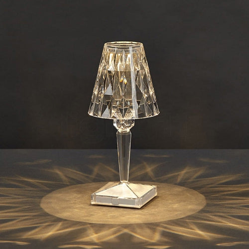 Lampada Led Touch Senza Fili Ricaricabile Effetto Cristallo Diamante - Offershop.it