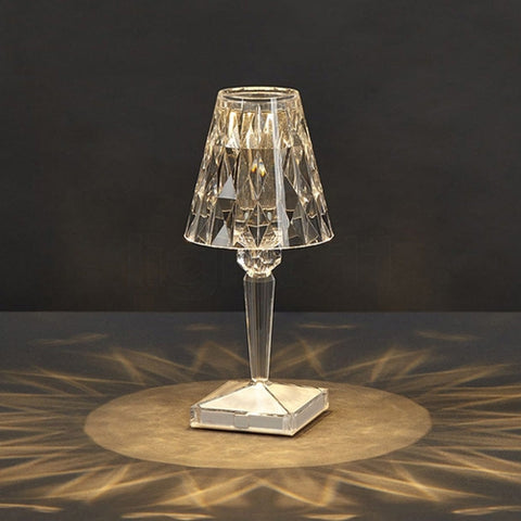 Image of Lampada Led Touch Senza Fili Ricaricabile Effetto Cristallo Diamante - Offershop.it