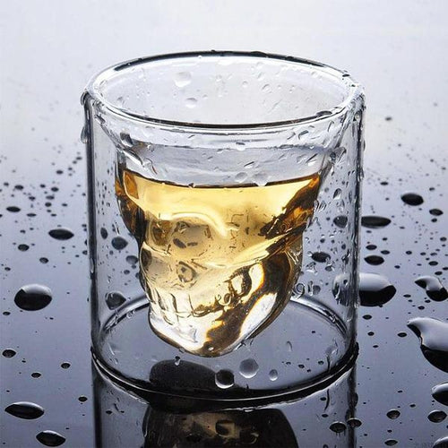 Bicchiere in Vetro con Teschio 75 ml per Whisky Vodka Liquore Grappa Shot - Offershop.it