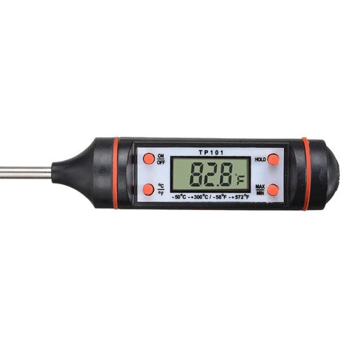 Termometro Digitale Alimenti Cibo Liquidi Latte Vino Forno Carne Acciaio Inox - Offershop.it