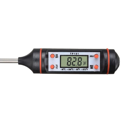 Image of Termometro Digitale Alimenti Cibo Liquidi Latte Vino Forno Carne Acciaio Inox - Offershop.it