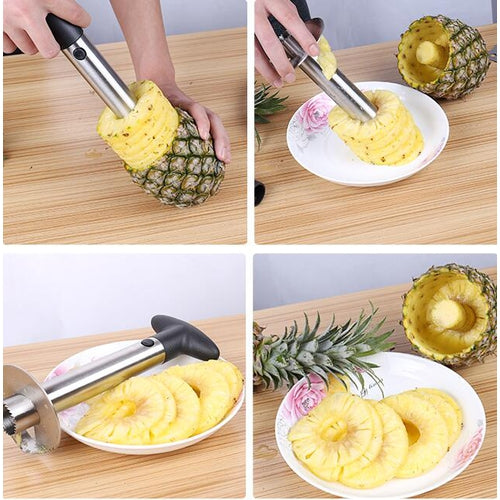 Taglia Affetta Sbuccia Ananas Sbucciananas Acciaio Inox Maniglia Ergonomica - Offershop.it