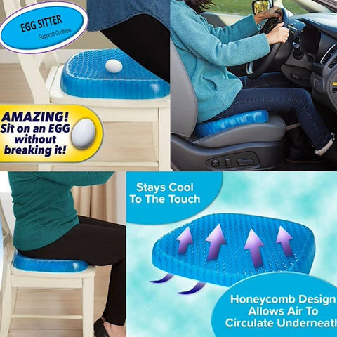 Image of Cuscino Gel Ergonomico Nido d'Ape Traspirante Attutisce Pressione Peso - Offershop.it