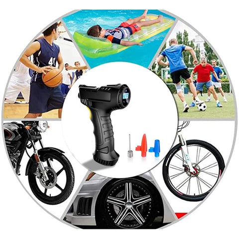 Image of Compressore Aria Portatile Senza Fili Ruote Penumatici Auto Moto Bici - Offershop.it