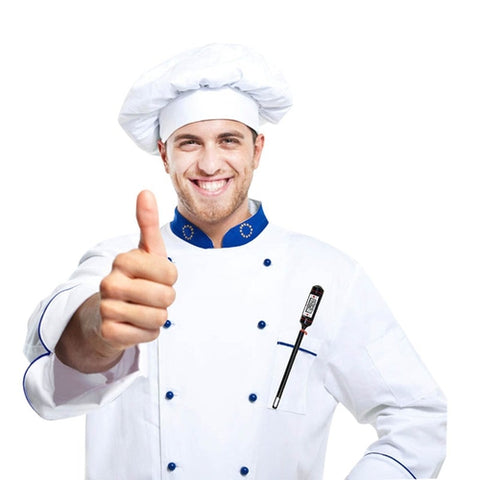 Image of Termometro Digitale Alimenti Cibo Liquidi Latte Vino Forno Carne Acciaio Inox - Offershop.it
