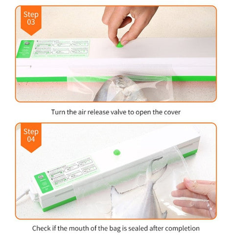 Image of Macchina Sottovuoto Alimenti Automatica Professionale 100W Cibo Fresco Secco - Offershop.it