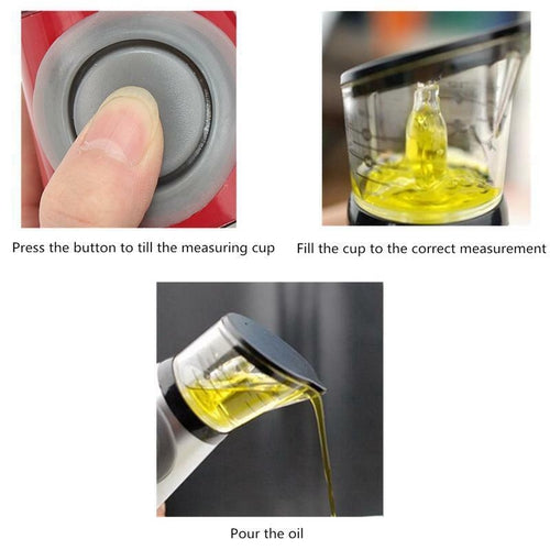 Dosatore Versatore Misuratore Olio D'oliva Aceto Succo 500ml Bottiglia Vetro - Offershop.it