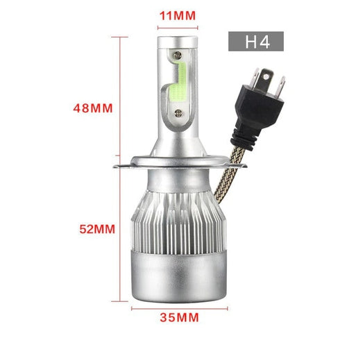 Coppia Lampade Luci Led H1 H3 H4 H7 H8 H9 H11 HB4 36W 7600LM 6000K Auto Moto - Offershop.it