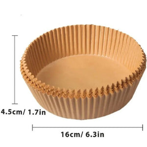 Carta Forno Friggitrice Aria 100 Pezzi 16cm Marrone Tonda Microonde Monouso - Offershop.it