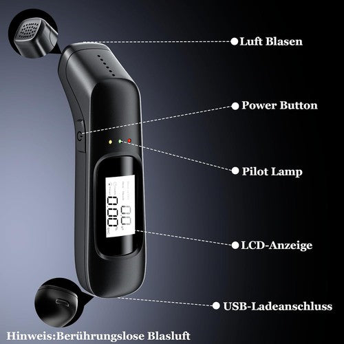 Etilometro Alcol Test Portatile Digitale Professionale Ricaricabile - Offershop.it