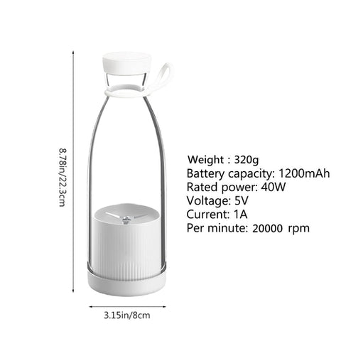 Image of Mini Frullatore Portatile Ricaricabile USB 420ml Multifunzione - Offershop.it
