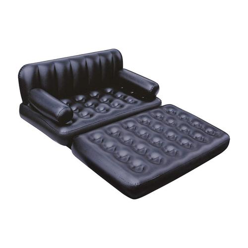 Divano Gonfiabile Nero 5 posizioni in 1 188X152X64cm Multifunzione Sacca - Offershop.it