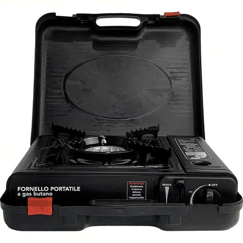Fornello Gas Butano Fornetto Portatile Campeggio Giardino Valigia inclusa - Offershop.it