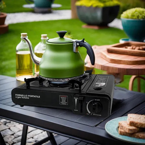 Fornello Gas Butano Fornetto Portatile Campeggio Giardino Valigia inclusa - Offershop.it