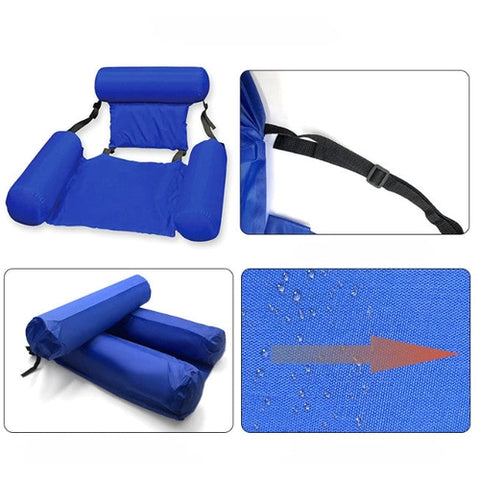 Image of Sedia Sdraio Gonfiabile Galleggiante Mare Piscina Lago Pieghevole Relax - Offershop.it