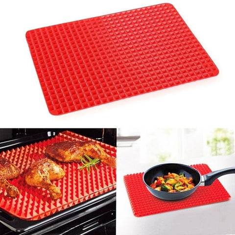 Image of Tappetino Silicone Forno Antiaderente Piramidale Riutilizzabile Microonde - Offershop.it