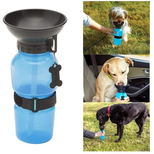 Borraccia Bottiglia Dispencer Ciotola Acqua Portatile 400ml Cane Gatto - Offershop.it