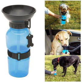 Borraccia Bottiglia Dispencer Ciotola Acqua Portatile 400ml Cane Gatto - Offershop.it