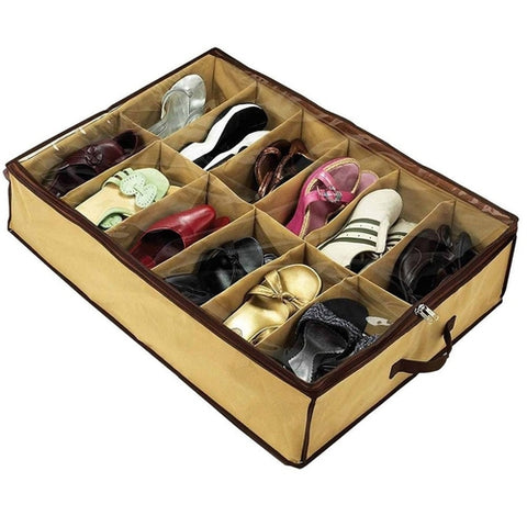 Image of Scarpiera Sottoletto Salvaspazio 12 Paia Porta Scarpe Ultra Slim Casa Viaggio - Offershop.it