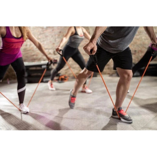 Cavo Elastico Resistenza Fitness Esercizi Ginnastica Maniglia Palestra Casa - Offershop.it