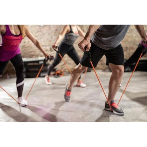 Image of Cavo Elastico Resistenza Fitness Esercizi Ginnastica Maniglia Palestra Casa - Offershop.it