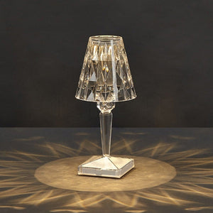 Lampada Led Touch Senza Fili Ricaricabile Effetto Cristallo Diamante - Offershop.it
