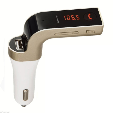 Image of Trasmettitore Radio FM Stereo Bluetooth Auto Display USB AUX Musica MP3 WMA - Offershop.it