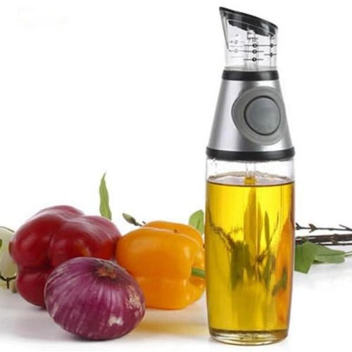 Dosatore Versatore Misuratore Olio D'oliva Aceto Succo 500ml Bottiglia Vetro - Offershop.it