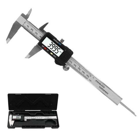 Image of Calibro Digitale Precisione Micrometro 150 mm 6 Pollici Acciaio Inox Temprato - Offershop.it