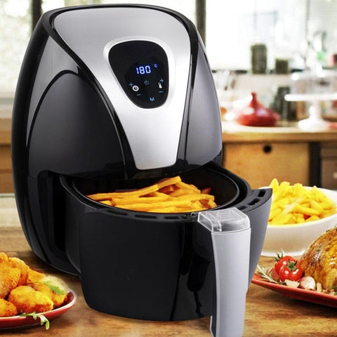 Image of Friggitrice Aria Calda Senza Olio 1500W 2.4L Schermo Lcd Frigge Cuoce Arrostisce - Offershop.it