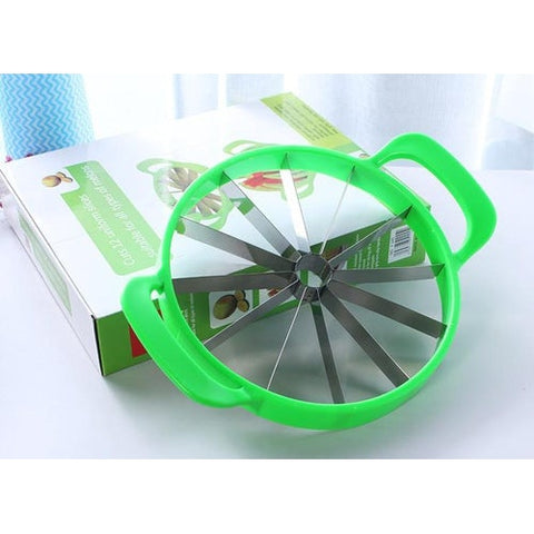 Image of Taglia Affetta Melone 12 Fette Uniformi Manuale Lame Acciao Inox Antiruggine - Offershop.it