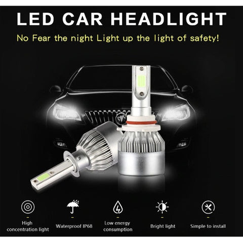 Image of Coppia Lampade Luci Led H1 H3 H4 H7 H8 H9 H11 HB4 36W 7600LM 6000K Auto Moto - Offershop.it