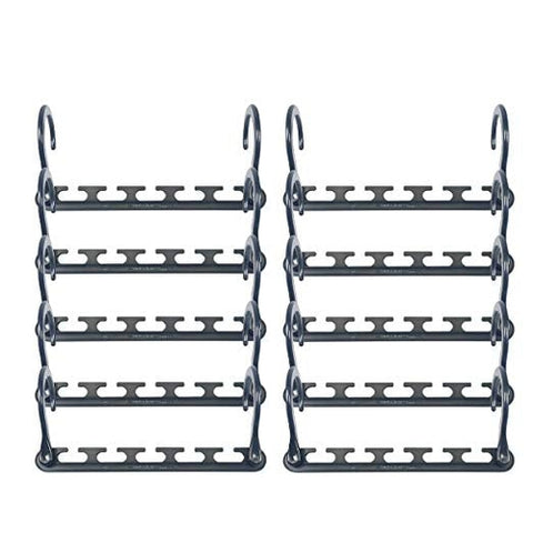 Image of Set 10 Pezzi Appendiabiti Grucce Salvaspazio Rotanti Multifunzionali - Offershop.it