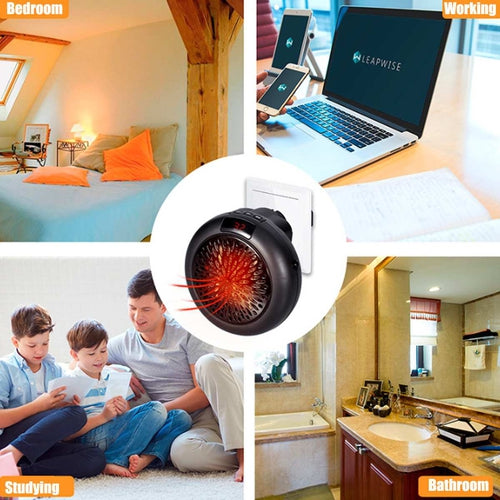 Mini Stufa Elettrica Portatile Tonda 900W Display Led Regolabile 15/32 gradi - Offershop.it