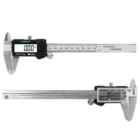 Image of Calibro Digitale Precisione Micrometro 150 mm 6 Pollici Acciaio Inox Temprato - Offershop.it