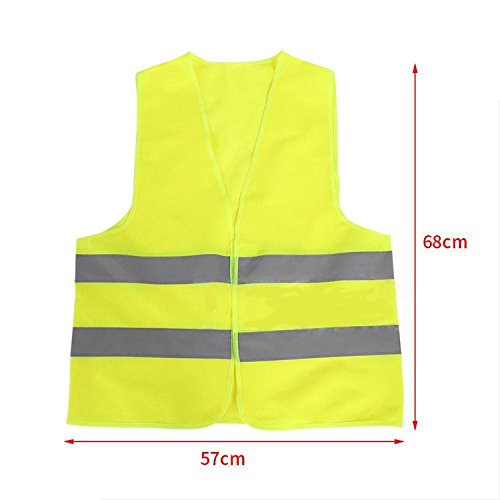 Gilet Giubotto Giubbino Giallo Catarifrangente Riflettente Emergenza - Offershop.it