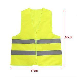 Gilet Giubotto Giubbino Giallo Catarifrangente Riflettente Emergenza - Offershop.it