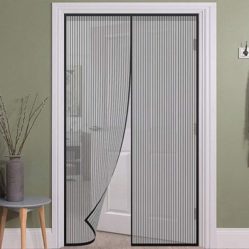 Zanzariera Magnetica Porte Tenda Universale Nera 140 x 240 cm Autochiudente - Offershop.it