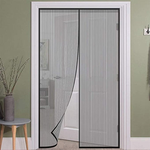 Image of Zanzariera Magnetica Porte Tenda Universale Nera 140 x 240 cm Autochiudente - Offershop.it