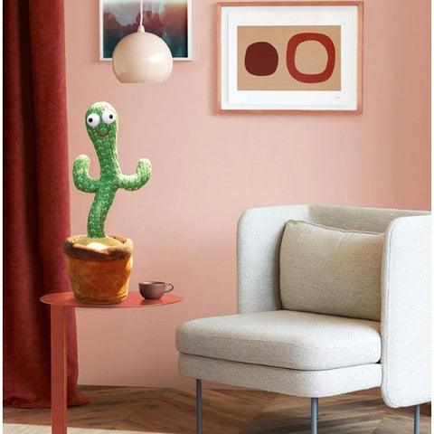 Image of Cactus Ballerino Parlante Peluche Illuminato Luci Balla Ripete - Offershop.it