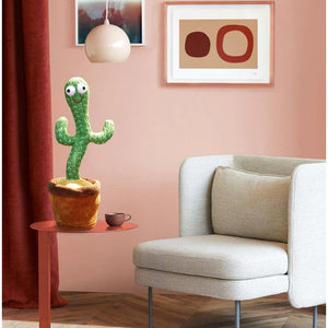 Cactus Ballerino Parlante Peluche Illuminato Luci Balla Ripete - Offershop.it