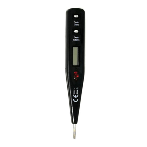 Image of Cercafase Tester Digitale Display Lcd Luce Led Corrente Elettrica Tensione - Offershop.it