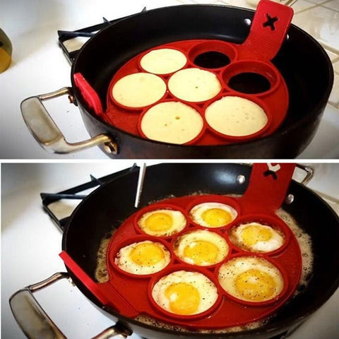 Image of Stampo Silicone Pancake Antiaderente Padella Riutilizzabile Stampi Pancakes - Offershop.it