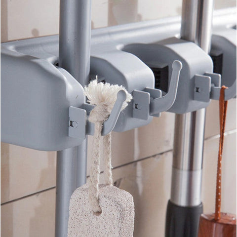 Image of Portascope da Muro Salvaspazio 4 Posti 5 Ganci Casa Garage Cantina - Offershop.it